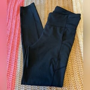 Lands' End Black Leggings with Two Pockets